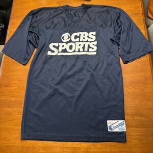 Vintage, 1980s CBS Sports Jersey Champion Dark Blue